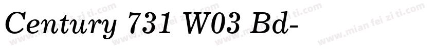 Century 731 W03 Bd字体转换